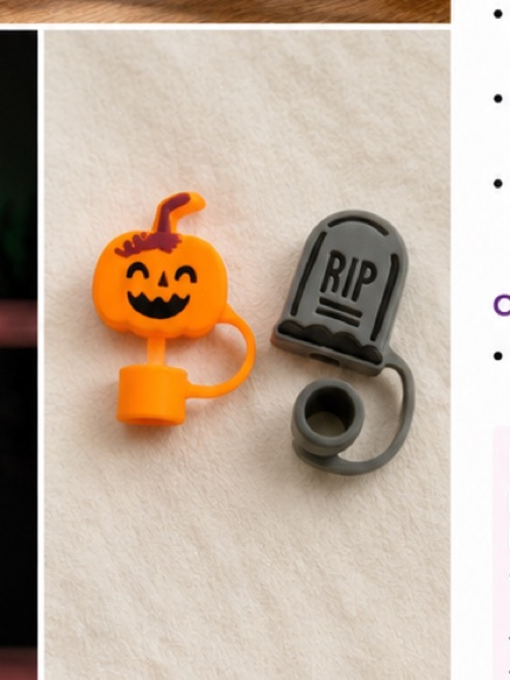 Stanley Halloween Quencher 40 oz + Glow in the Dark Slime Sleeve & Straw Toppers - Picture 4 of 6